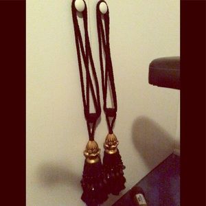 Vintage Gothic French curtain tie backs